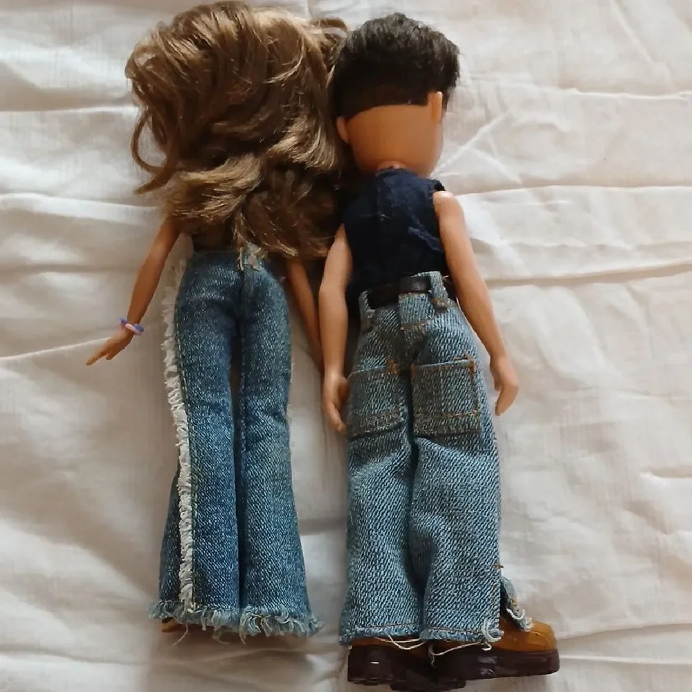Fashion Dolls with Denim Outfits